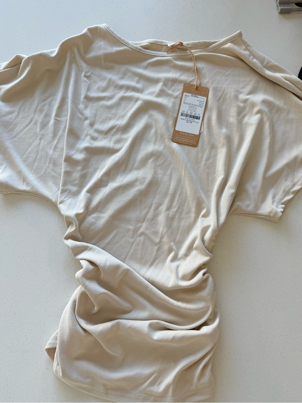 OGL Cream Boatneck Dolman Sleeve Top - Picture 2 of 3